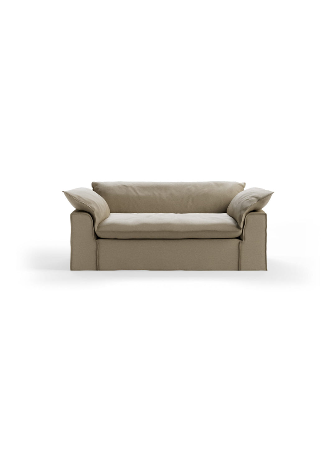 Sofa HKliving Nomad : un canapé 2 places confortable qui combine format compact et assise généreuse. pebble