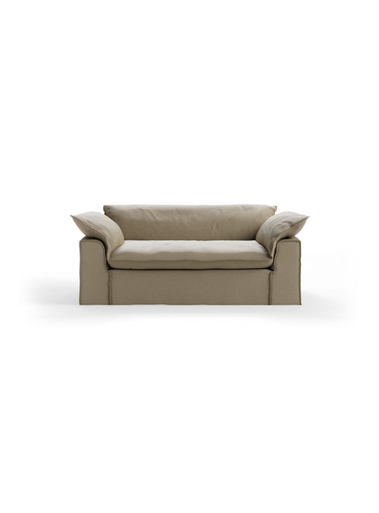 Sofa HKliving Nomad : un canapé 2 places confortable qui combine format compact et assise généreuse. pebble