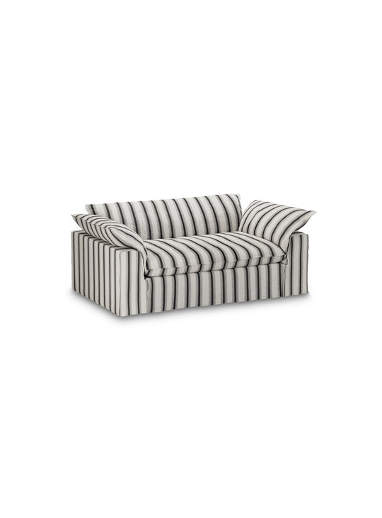 Sofa HKliving Nomad : un canapé 2 places personnalisable avec plusieurs revêtements. chalkstripe