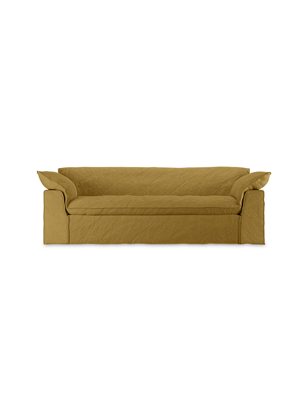 Sofa HKliving Nomad : un canapé 3 places inspiré des boutique-hôtels méditerranéens. ocre
