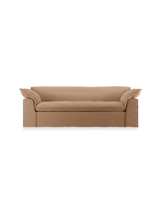 Découvrez le sofa HKliving Nomad, un canapé 3 places au style chaleureux et intemporel. brun