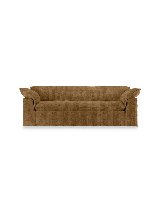 Sofa HKliving Nomad : design contemporain, assise généreuse et large choix de revêtements. or vieilli