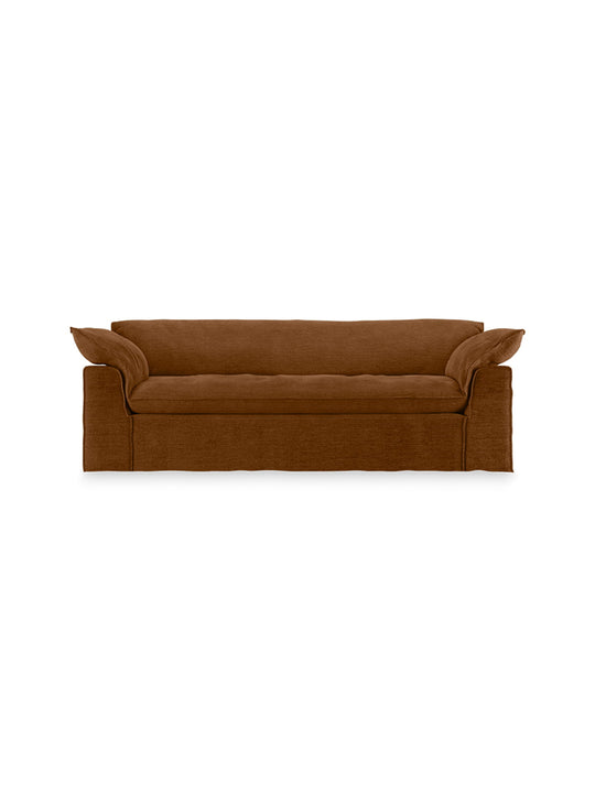 Sofa HKliving Nomad : un canapé 3 places aux lignes sobres et intemporelles. caramel