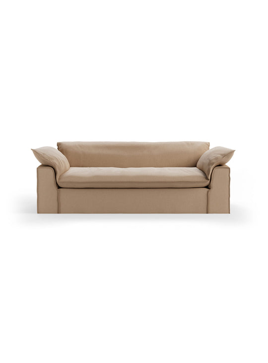 Sofa HKliving Nomad : un canapé 3 places spacieux au style méditerranéen, chaleureux et épuré. sable