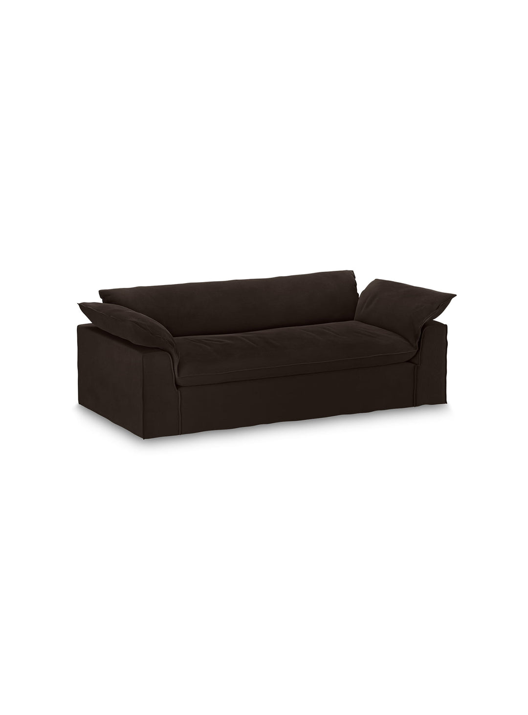 Sofa HKliving Nomad : un canapé 3 places inspiré du charme du sud de l'Europe. espresso