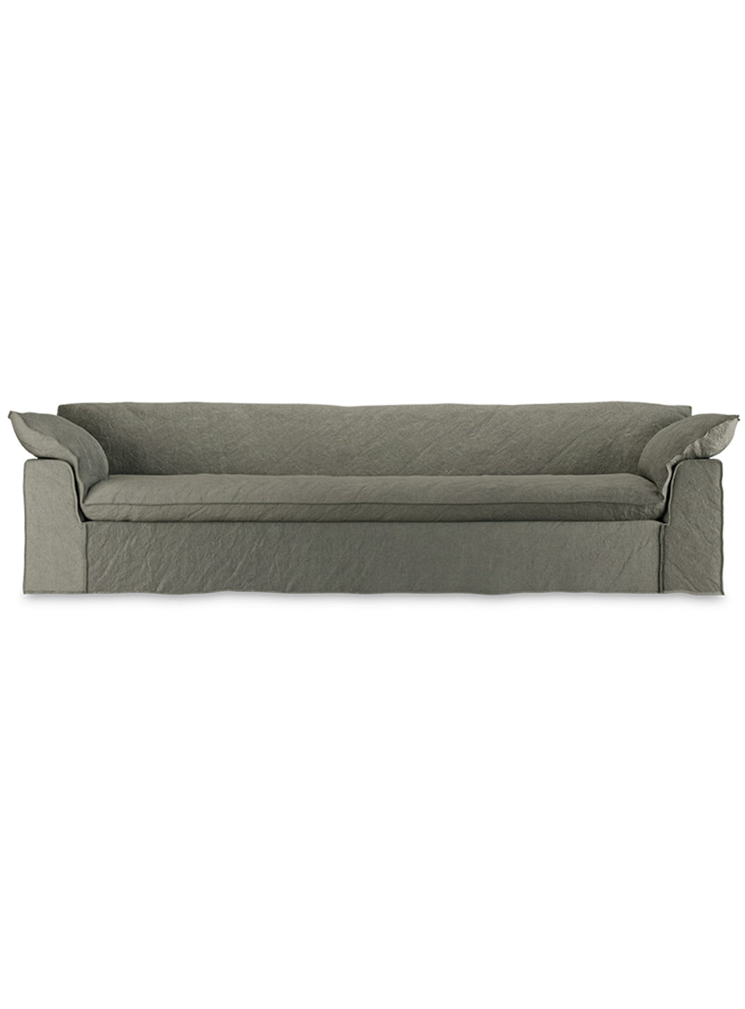 Sofa HKliving Nomad : un canapé 4 places personnalisable avec plusieurs tissus. vert militaire