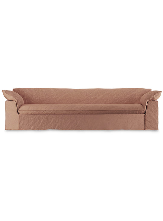 Sofa HKliving Nomad 4 places : idéal pour créer un salon chaleureux et élégant. rose