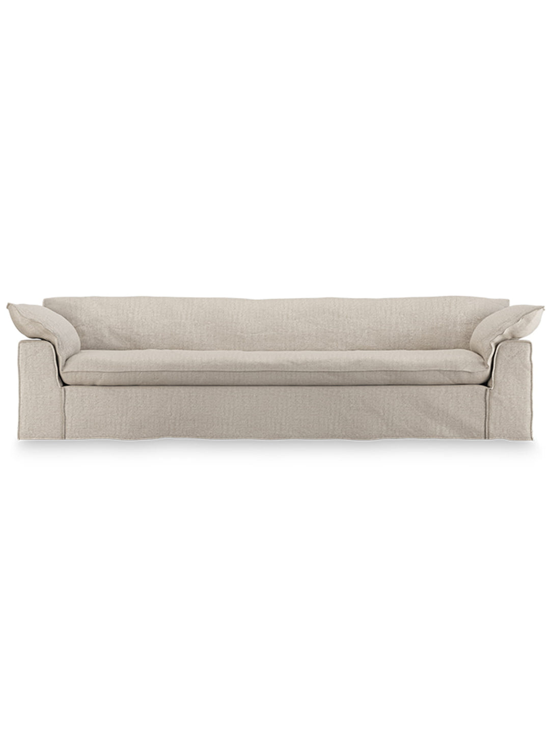 Le sofa HKliving Nomad associe lignes minimalistes et confort généreux. ivoire