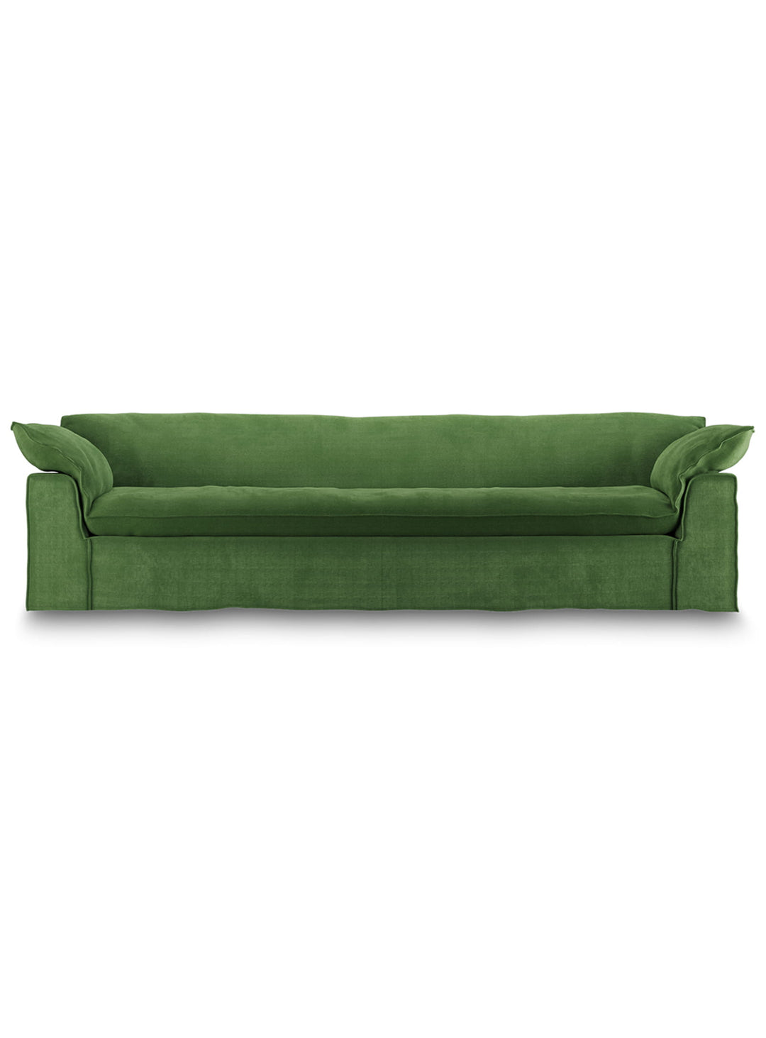 Le sofa HKliving Nomad 4 places allie élégance méditerranéenne et confort durable. vert