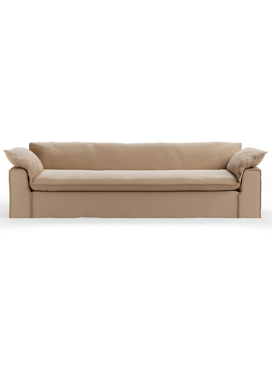 Sofa HKliving Nomad : un canapé 4 places spacieux au style méditerranéen, chaleureux et contemporain. sable
