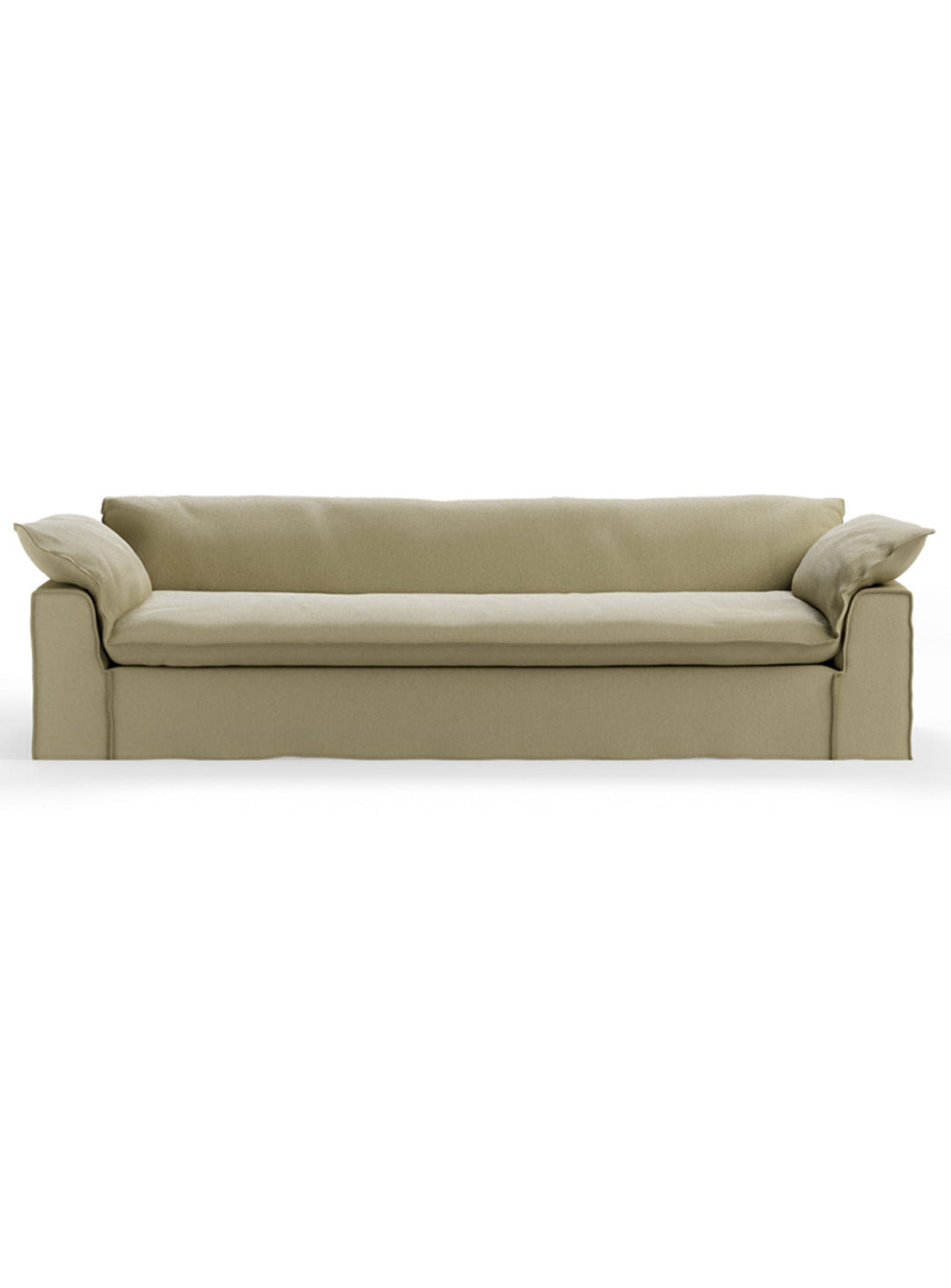 Sofa HKliving Nomad : un grand canapé confortable avec assise profonde et housse amovible. sauge