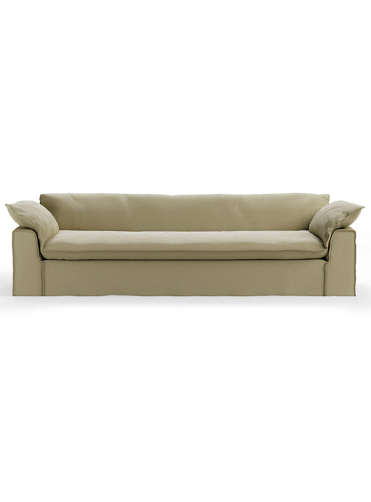 Sofa HKliving Nomad : un grand canapé confortable avec assise profonde et housse amovible. sauge