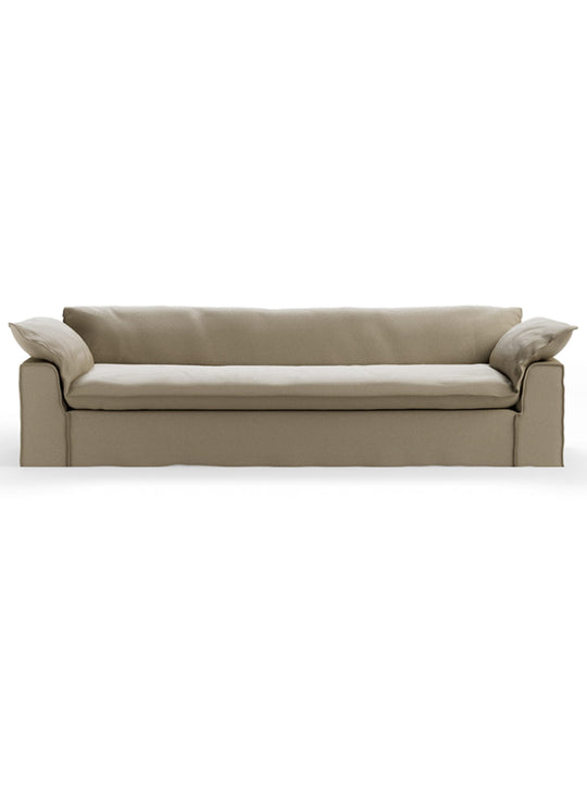 Sofa HKliving Nomad : un canapé spacieux au style boutique-hôtel méditerranéen, chic et décontracté. pebble