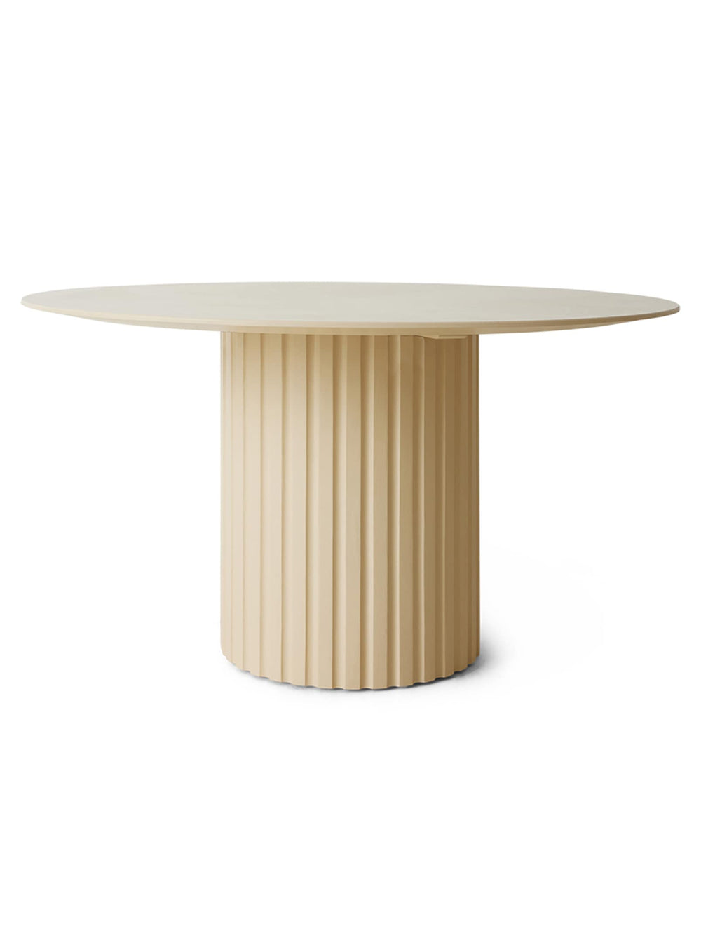 Dînez avec style autour de la table Pillar, ronde et raffinée par HKliving. Crème.