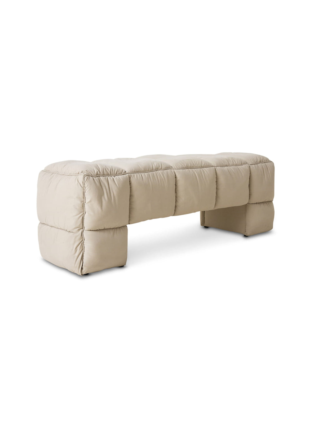 Banc Puffy HKliving : confort moelleux et silhouette généreuse ultra tendance. beige