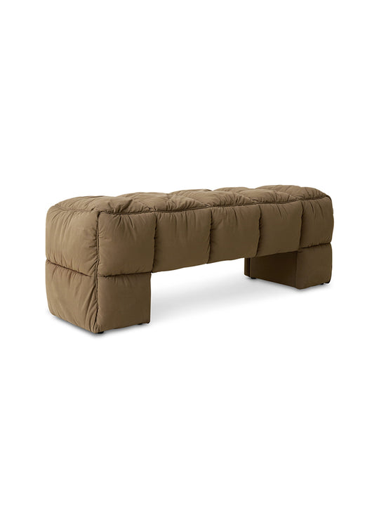 Banc Puffy HKliving : un meuble cosy et sculptural pour votre intérieur. olive