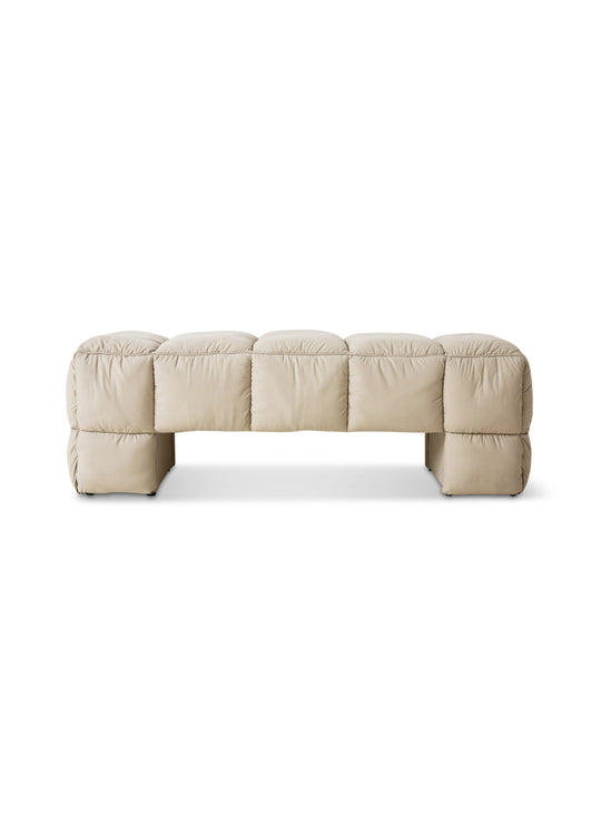 Banc Puffy HKliving : design audacieux et confort enveloppant au quotidien. beige