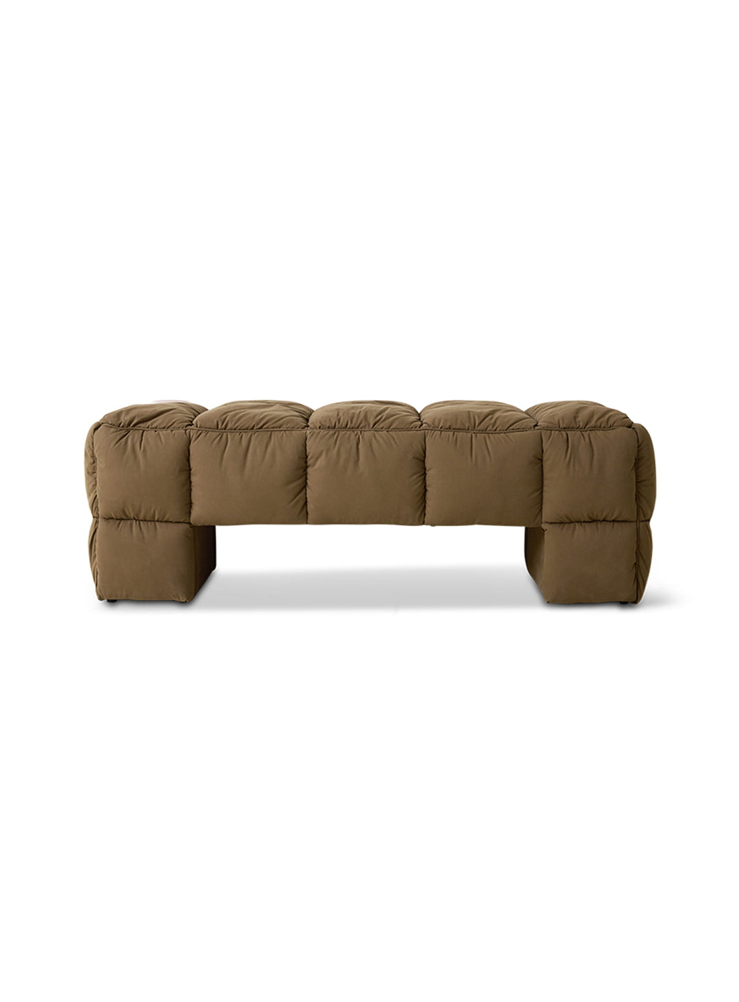 Banc Puffy HKliving : capitonnage raffiné et allure contemporaine sophistiquée. olive