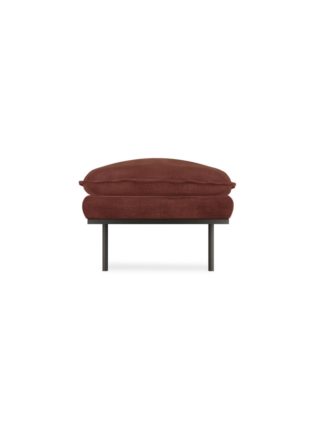 Une touche rétro chic : l’ottoman HKliving allie confort et esthétique affirmée. Magnolia.