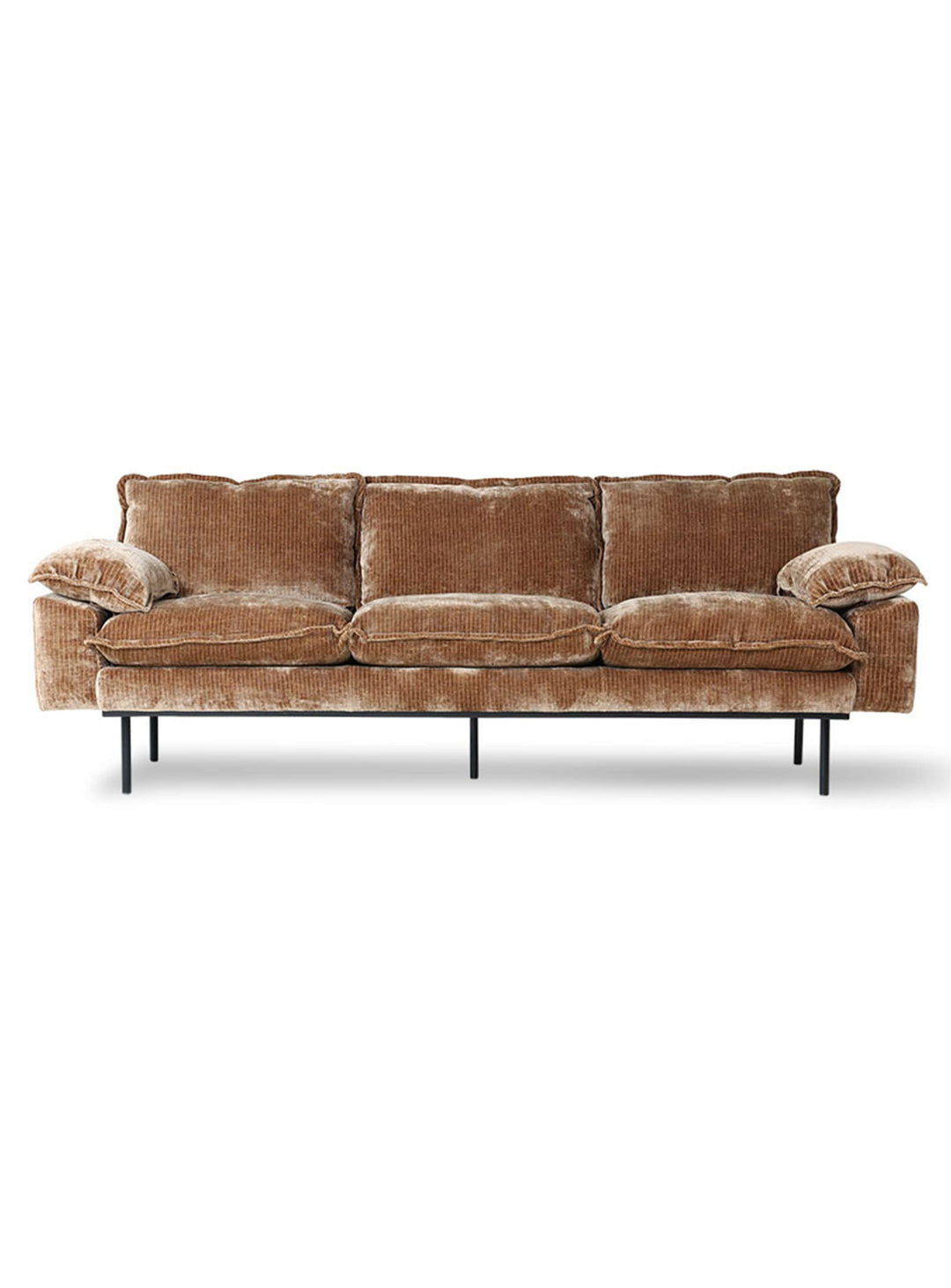 Personnalisation et élégance intemporelle définissent le sofa Retro de HKliving. Or vieilli