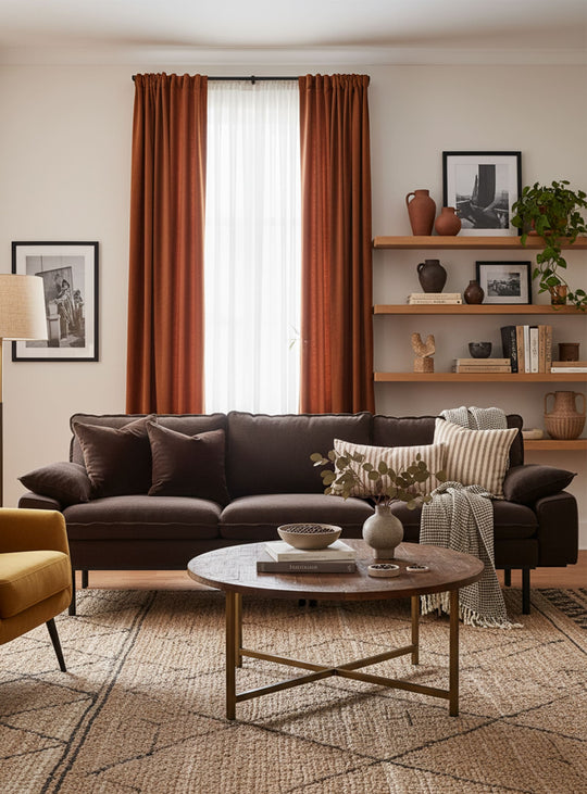 Offrez convivialité et caractère à votre salon avec le sofa Retro de HKliving. Espresso.