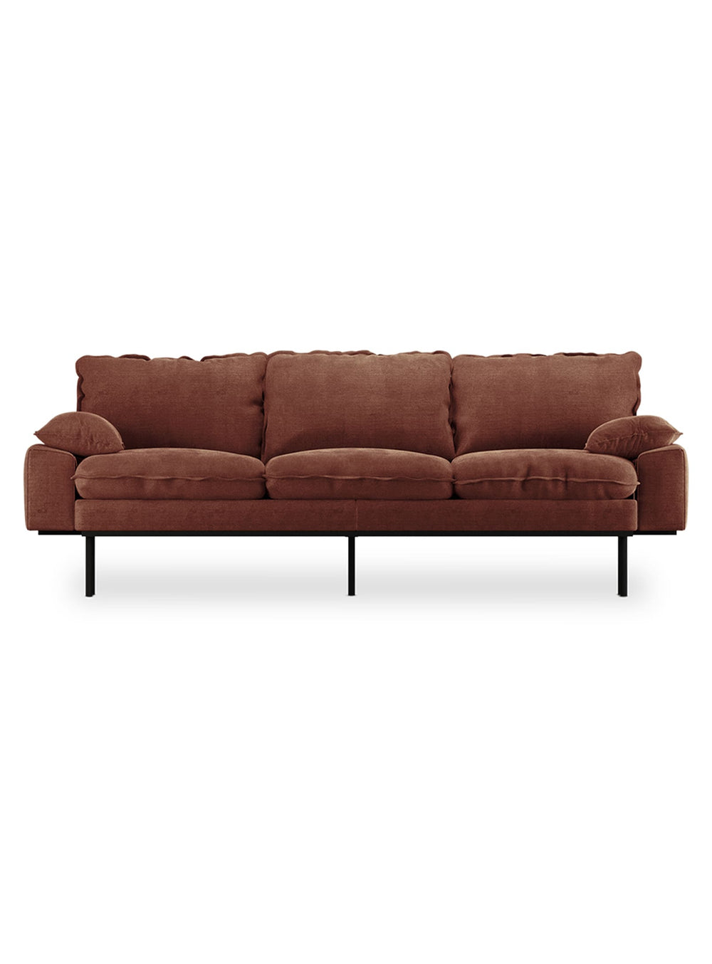 Le sofa Retro de HKliving : velours, lin ou tissu bouclé pour un style unique. magnolia