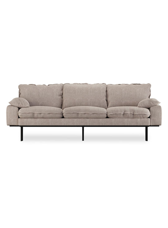 Le sofa Retro de HKliving : une touche rétro chic pour vos moments de détente. Beige.