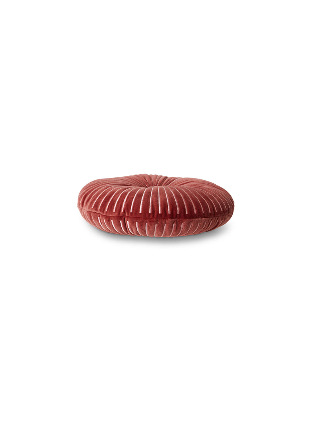 Coussin rond HKliving : un coussin graphique aux reliefs inspirés des formes organiques. bordeaux