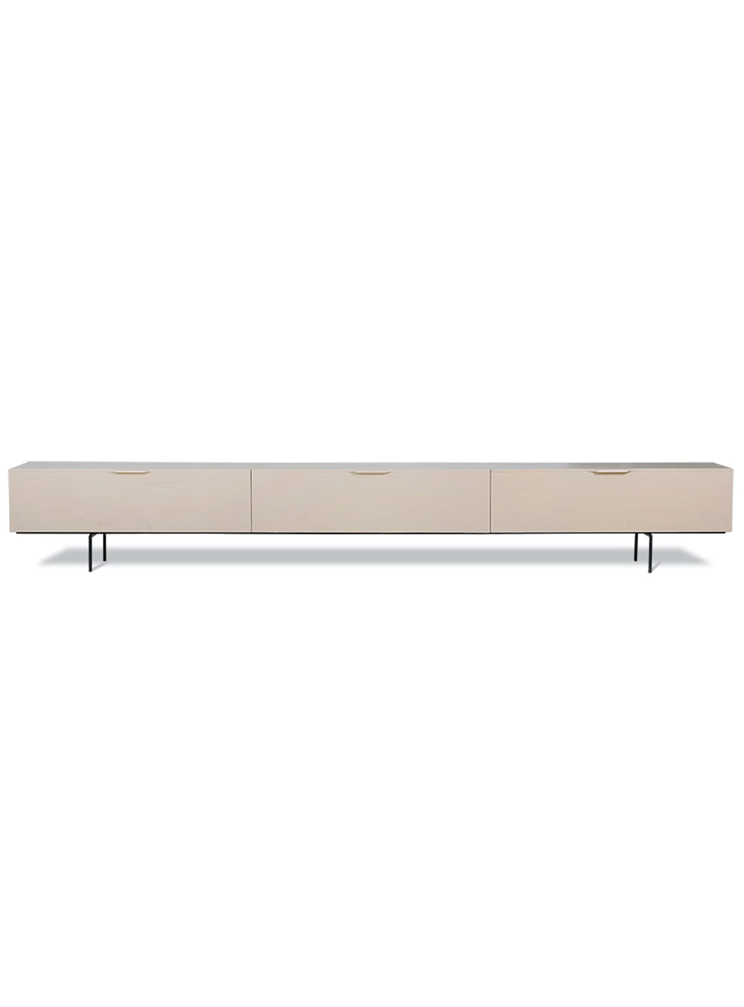 Meuble TV Sable HK Living, bois sungkai et teinte douce pour une déco chaleureuse. grand