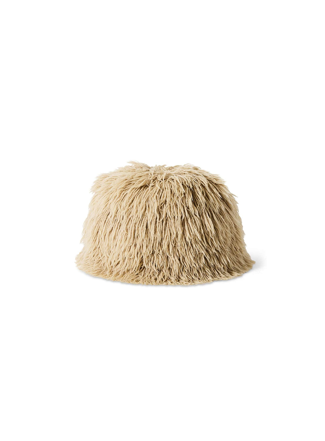Pouf Shabby HKliving en laine et coton, un repose-pieds beige chaleureux au look sauvage et cocooning. beige