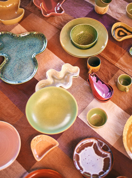 Saladier de service Shell Ceramics HKliving en grès de qualité, certifié pour un usage alimentaire. huitre