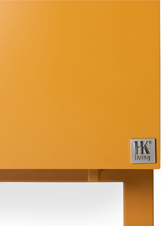 Buffet 2 portes Sixta HKliving : un meuble de rangement raffiné au style sculptural. ginger orange