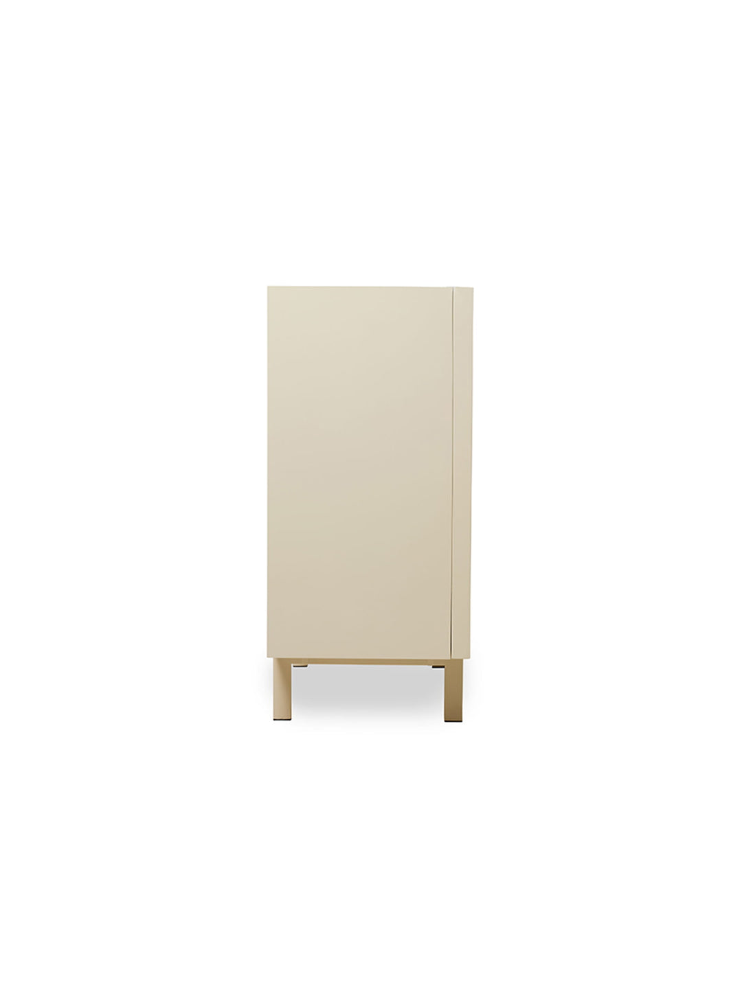 Buffet 2 portes Sixta HKliving avec finition brillante uniforme à l'intérieur comme à l'extérieur. creme