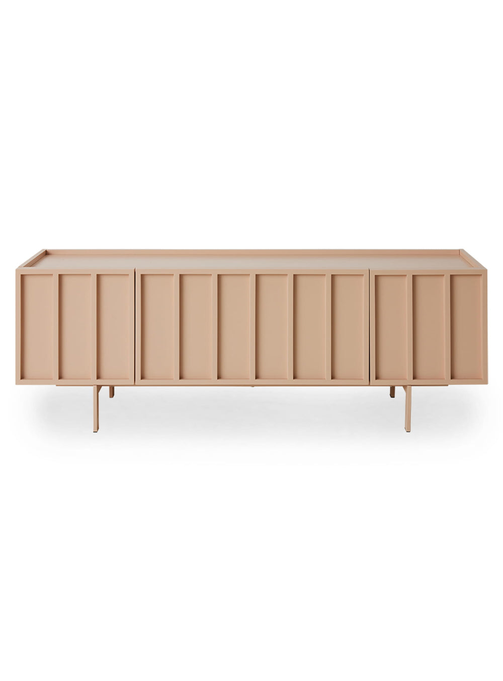 Buffet bas HKliving Sixta, meuble TV design avec portes à fermeture douce. nude