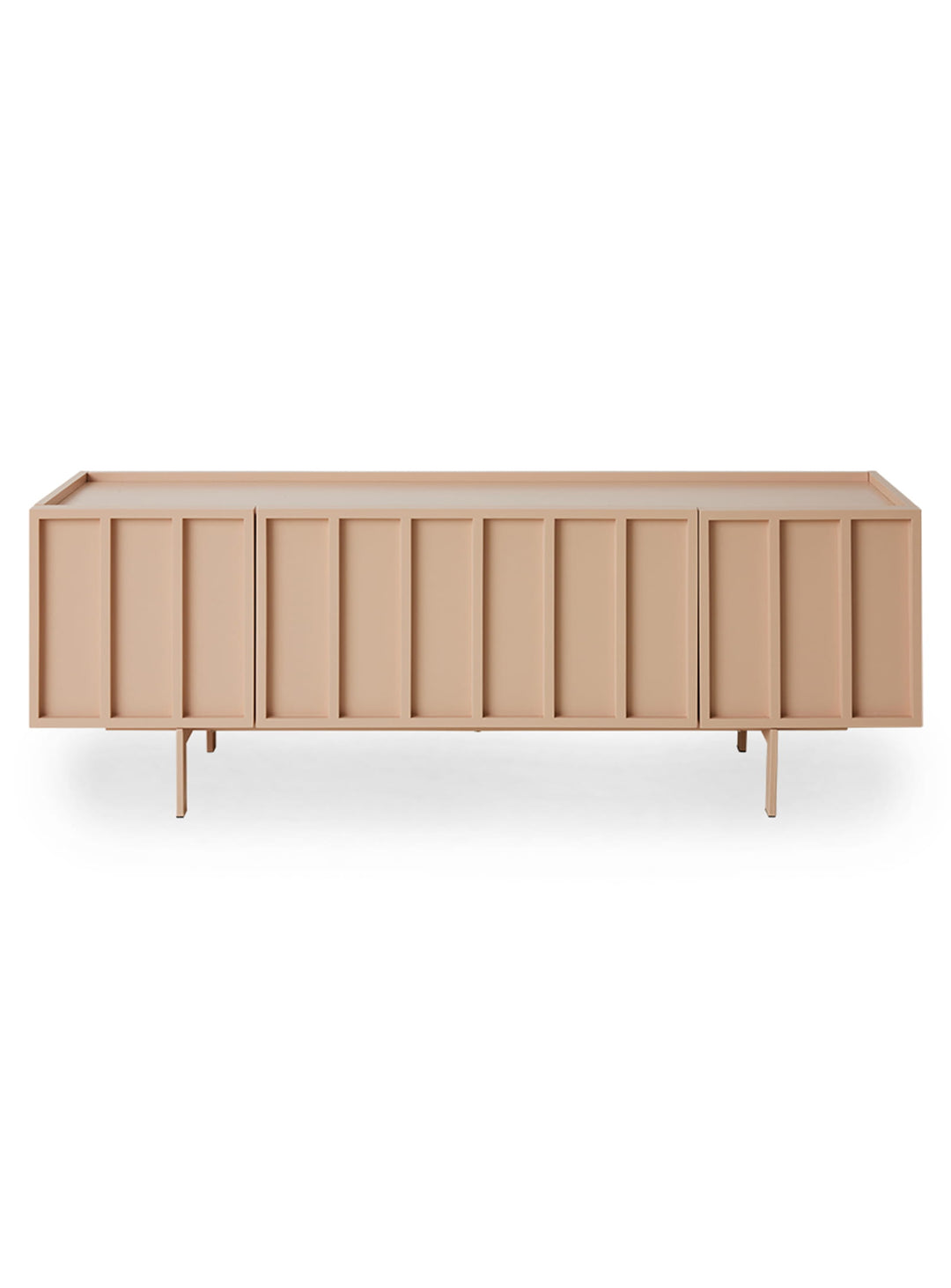 Buffet bas HKliving Sixta, meuble TV design avec portes à fermeture douce. nude