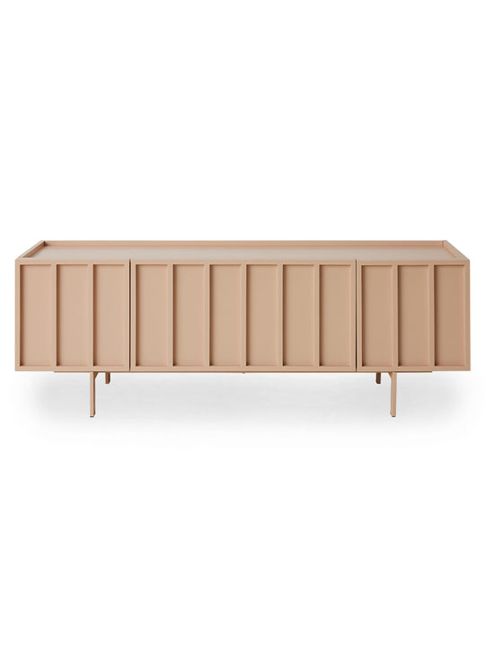 Buffet bas HKliving Sixta, meuble TV design avec portes à fermeture douce. nude