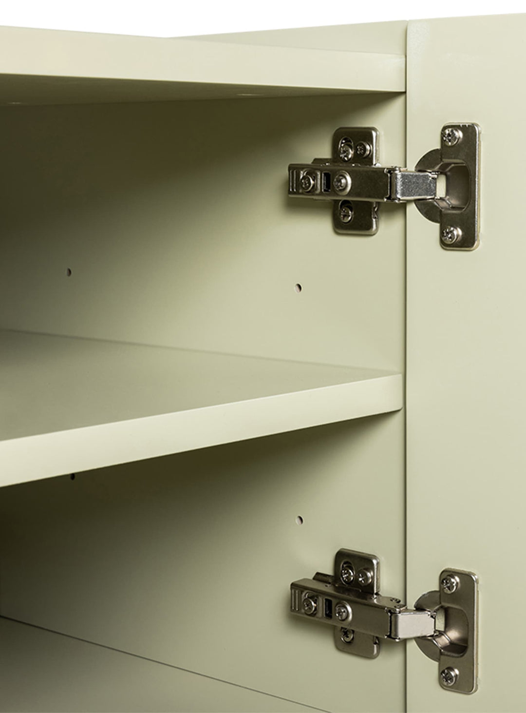Buffet bas HKliving Sixta, portes à fermeture douce et style moderne. pebble