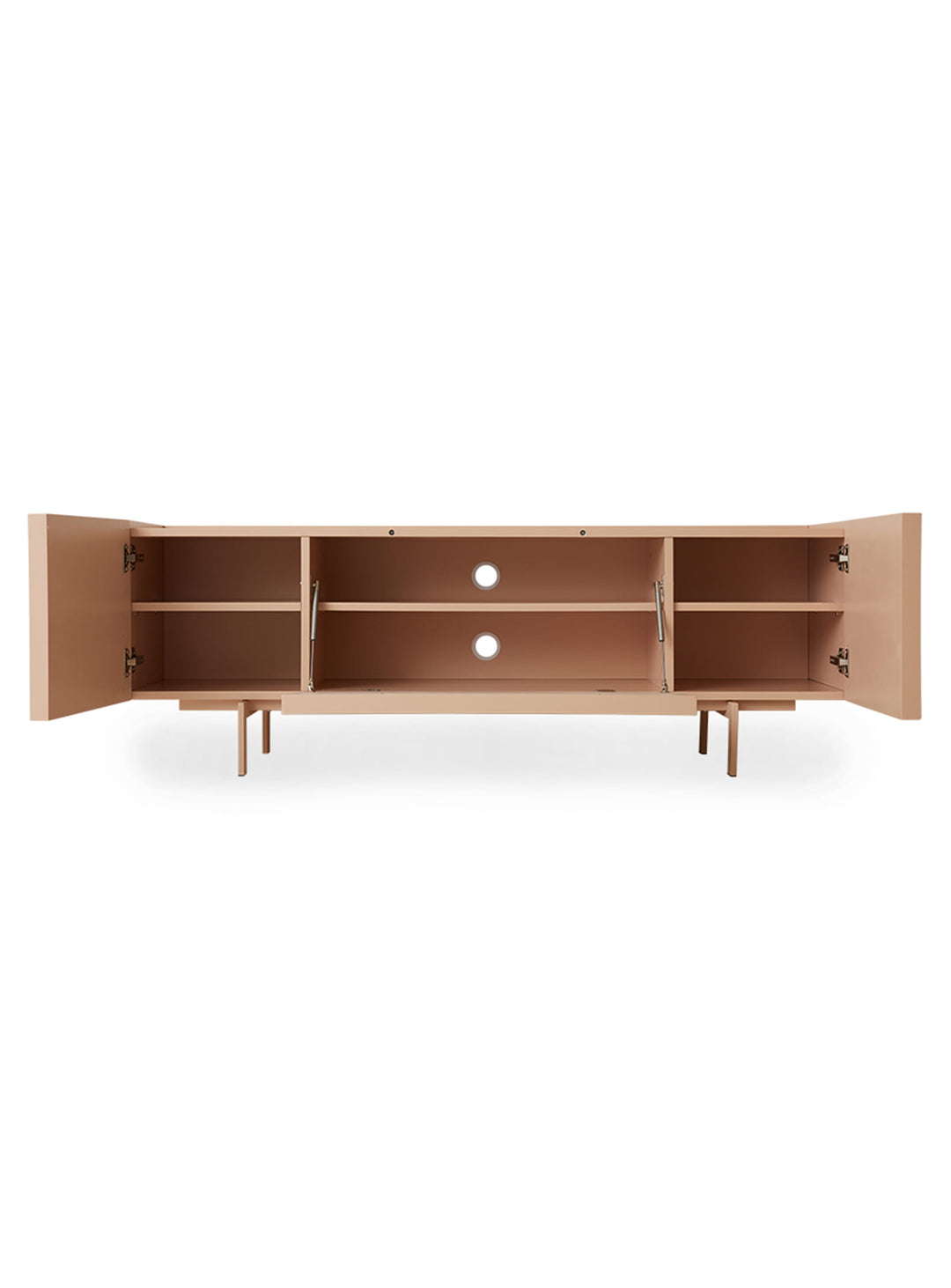Buffet bas HKliving Sixta, meuble design en MDF au style minimaliste. nude