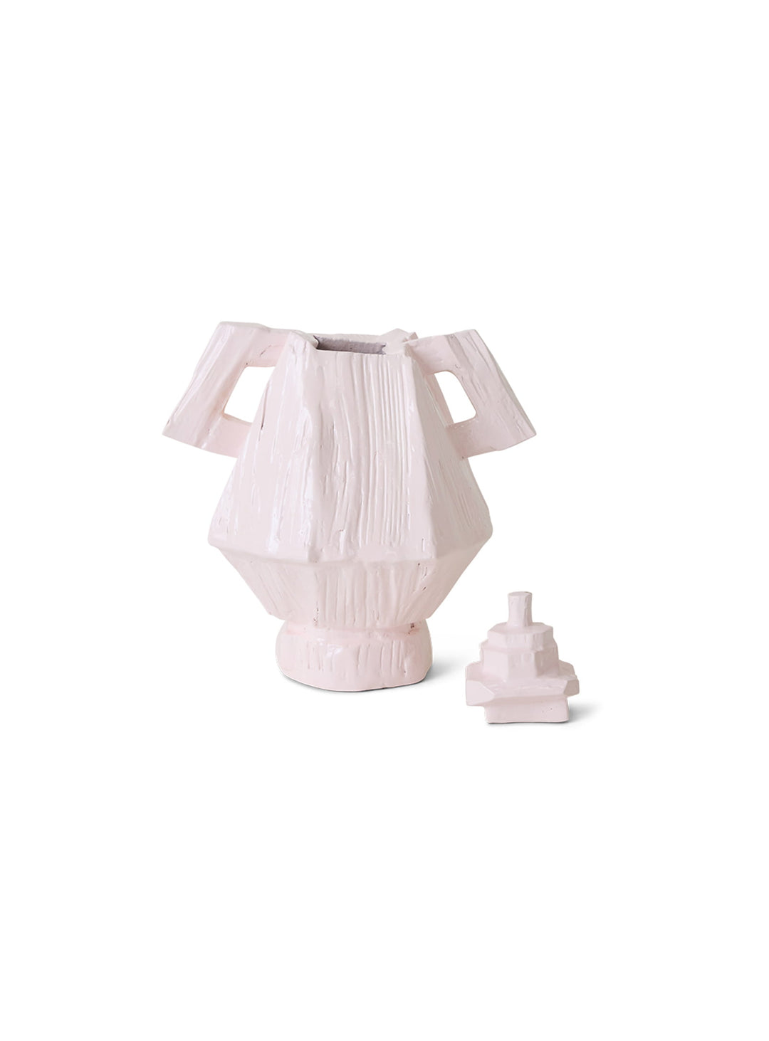 Vase amphore Teun Zwets HKliving, un objet décoratif lilas aux proportions ludiques et originales.
