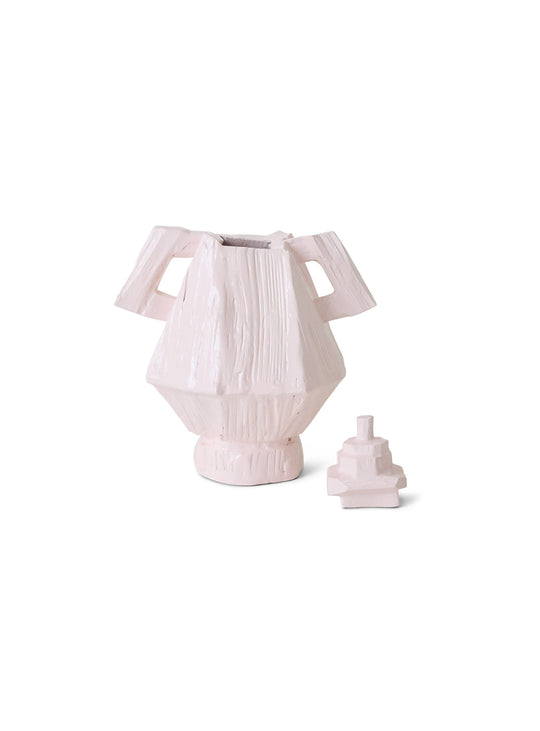 Vase amphore Teun Zwets HKliving, un objet décoratif lilas aux proportions ludiques et originales.