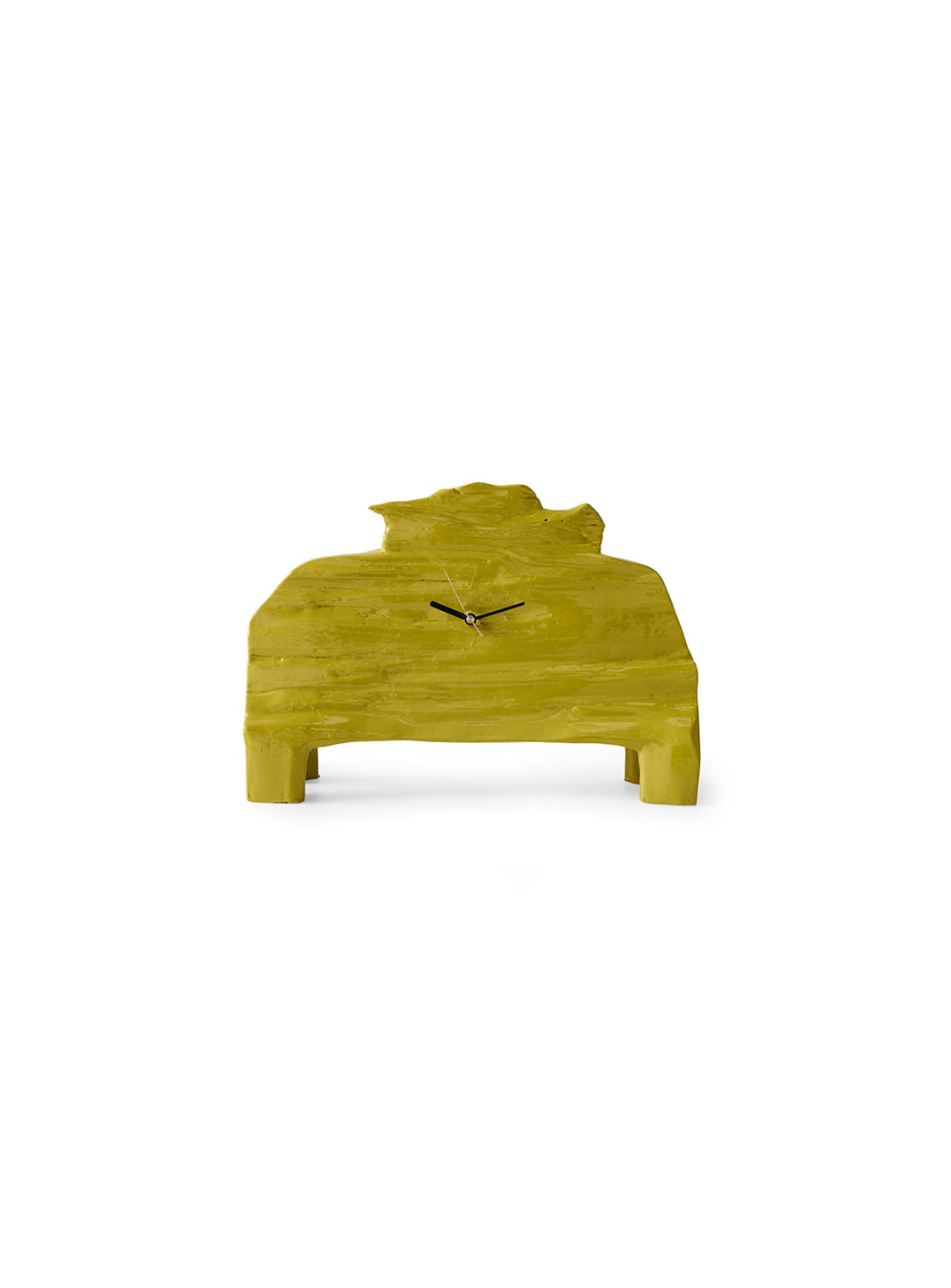 Horloge Teun Zwets HKliving en bois massif, parfaite sur une cheminée, un buffet ou une étagère. khaki
