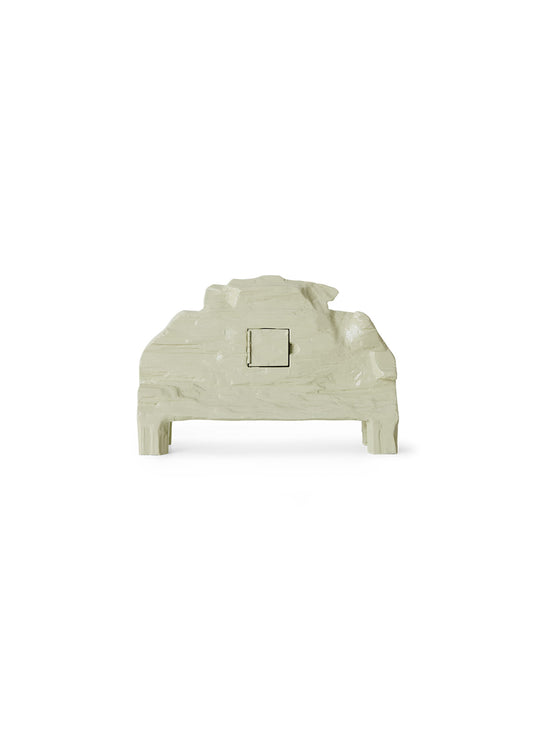 Horloge Teun Zwets HKliving, une pièce décorative forte qui revisite le classique pendule de cheminée. seafoam
