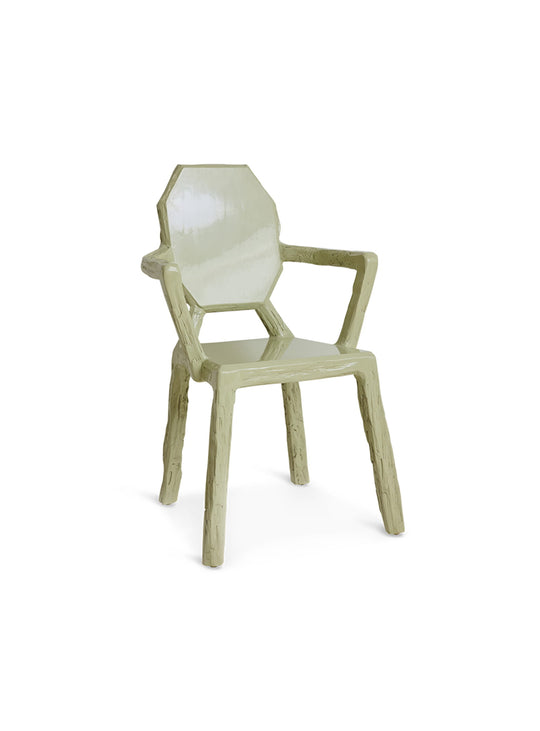 Chaise à dîner Teun Zwets HKliving en sungkai, pensée comme une véritable pièce maîtresse de votre intérieur. seafoam