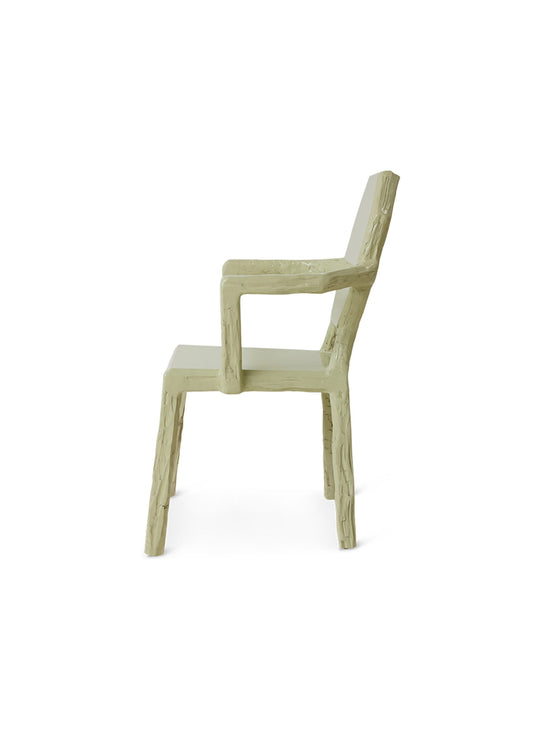 Chaise à dîner Teun Zwets HKliving, une création forte et originale pour une salle à manger pleine de caractère. seafoam
