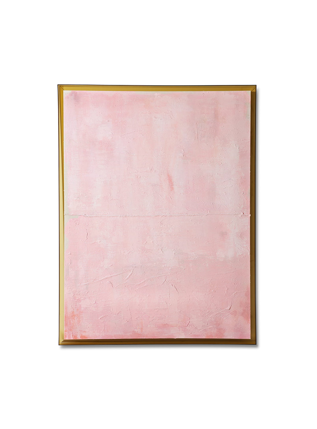 Tableau Thousand Layers HKliving, une grande toile monochrome rose au style minimaliste et plein de profondeur.