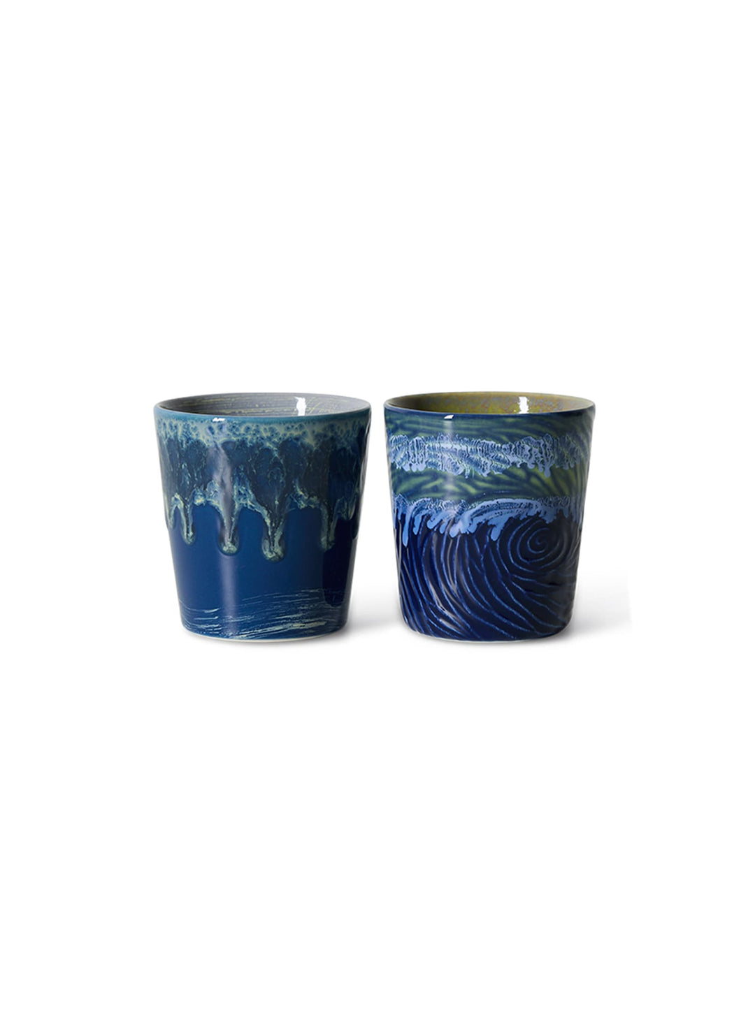 Tasses à café Van Gogh 70s Ceramics HKliving en grès, idéales pour les amateurs d’art et de design rétro. Nuit Etoilée