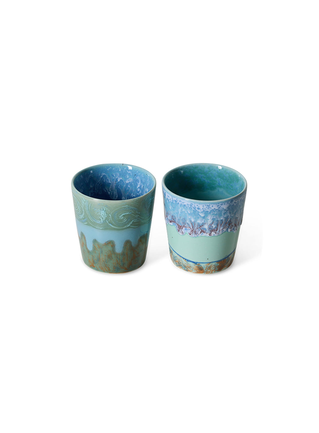 Tasses Van Gogh 70s Ceramics HKliving, une vaisselle colorée et artistique pour une pause café pleine de caractère. Autoportrait