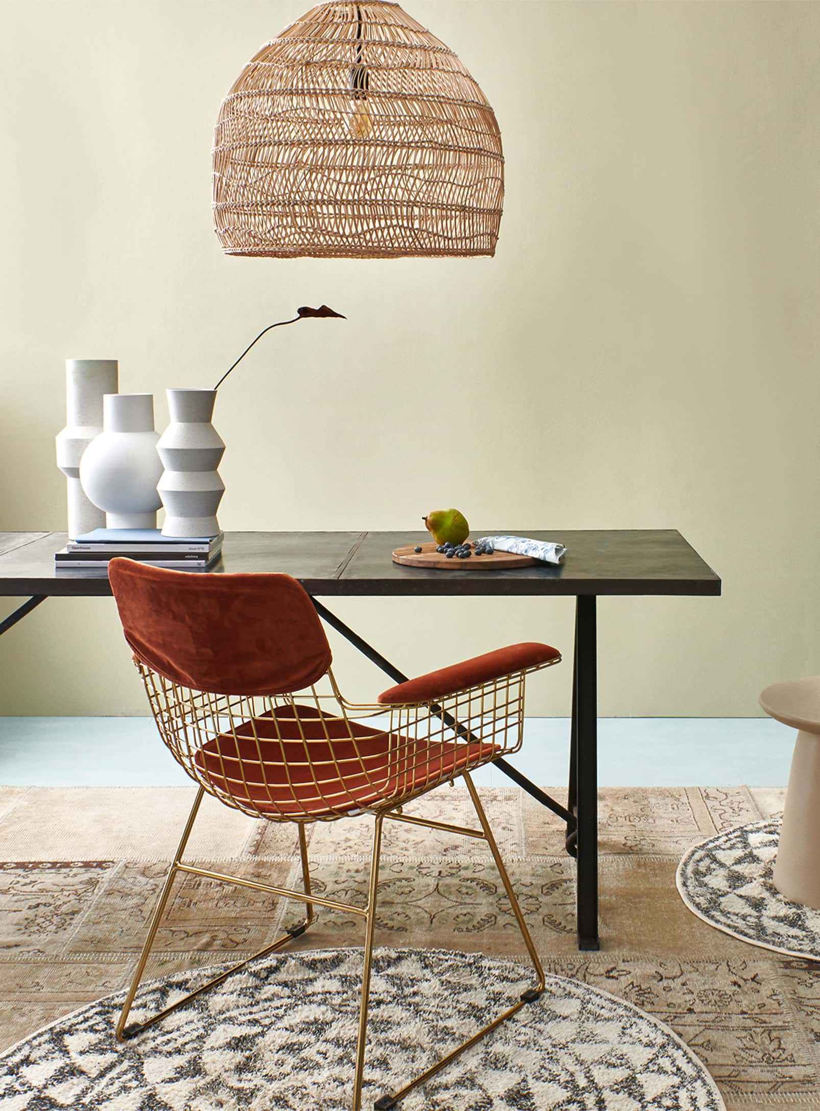 Wire: Metal chair with armrests - HKliving – Nüspace