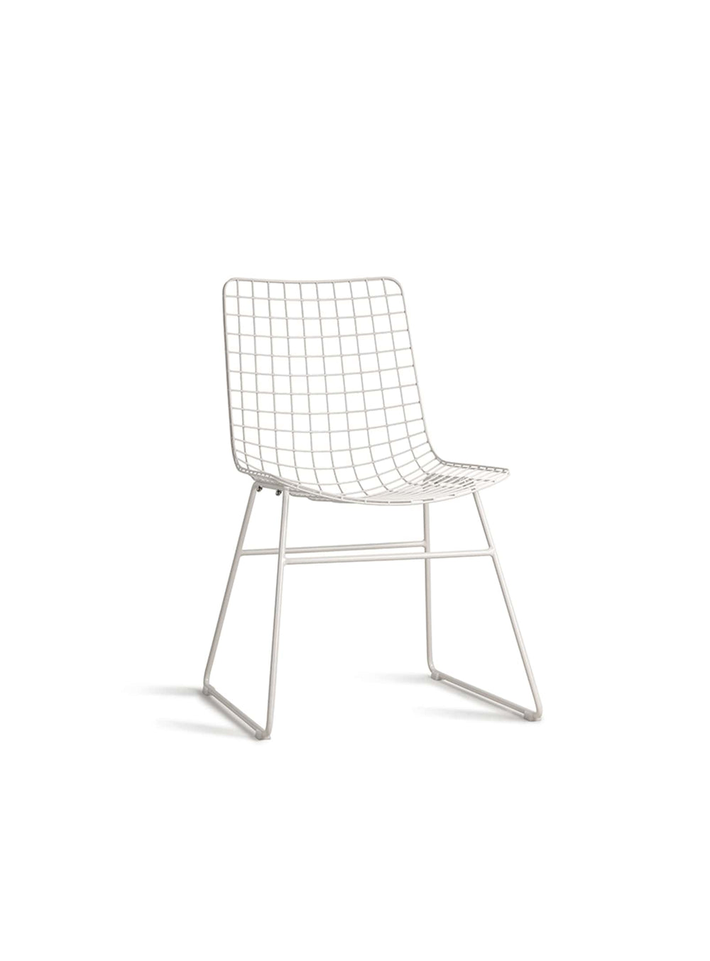 HKliving Wire : chaise métal minimaliste, modulable et ultra stylée. Blanc.