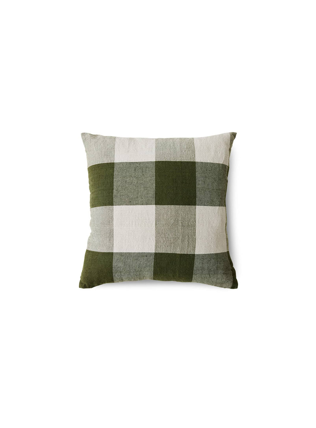 Coussin tissé HKliving en lin et coton, une pièce douce et graphique au charme vintage intemporel. lowlands